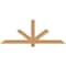 Ekena Millwork Kennewick Timber Gable Bracket, Western Red Cedar, 60"W x 22"H x 3 1/2"D x 3 1/2"F, 9/12 Pitch GBW060X22X0404KEN00SWR - alternate 1